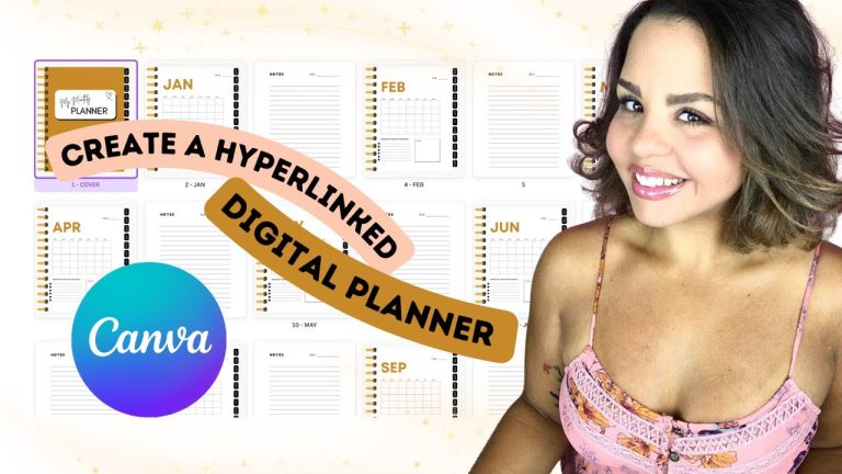 CREATE A HYPERLINKED DIGITAL PLANNER IN CANVA 🥳  | CREATE AND SELL HYPERLINKED PLANNERS 💫