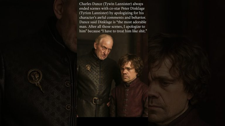 Charles Dance apologizing for his character's awful comments and behavior #gameofthrones #tv #usa
