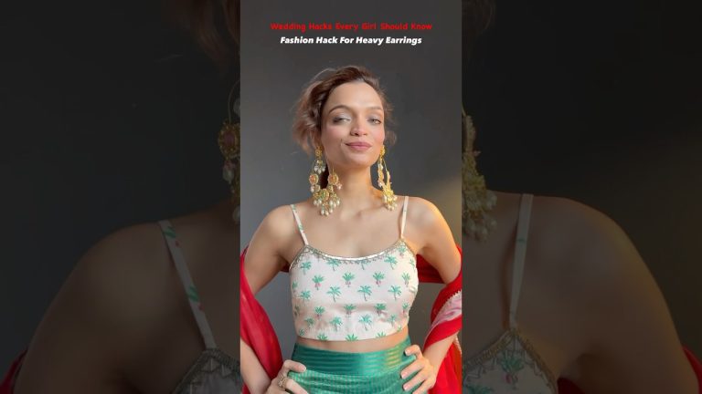 Wedding Fashion Hack For Heavy Earrings ❤️ Got this from Amazon ✨ #youtube #monalishamahapatra