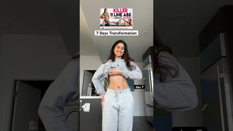 7 Days Ab Workout Transformation | Lilly Sabri Killer 11 line abs