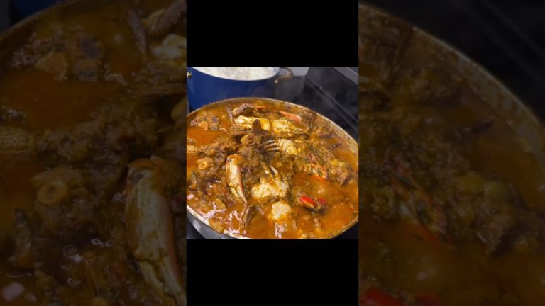 Vegetable Beef Stew with Oxtail & Crab/ Haitian Legume