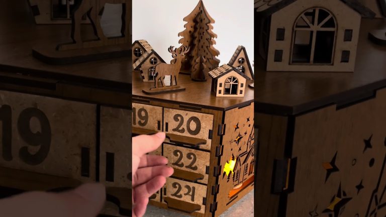 Christmas Advent Calendar Laser Cut Design | DIY Christmas Advent Calenda #christmas #shorts