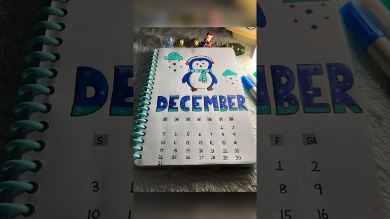 ❄️DECEMBER 🌨️ – Front page Design | Calendar ☃️|| #shorts #trending #december #art #frontpage #bujo