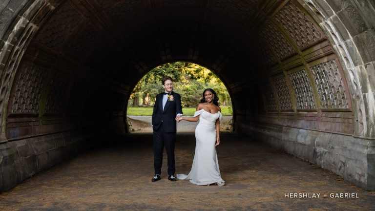 Hershlay + Gabriel's #interracialwedding Haitian Jewish wedding | Prospect Park Boathouse