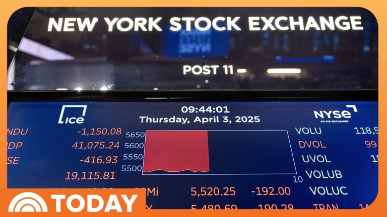US stock market tanks at open after rollout of Trump's new tariffs
