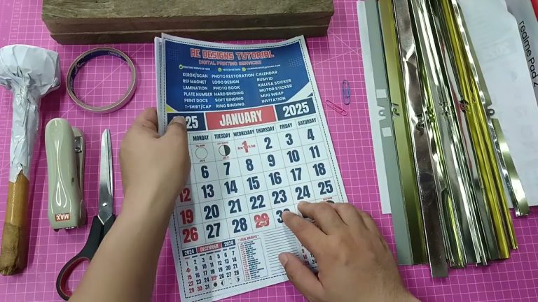 DIY MAKING COMMERCIAL CALENDAR 2025 A4 SIZE | TAGALOG TUTORIAL 2024