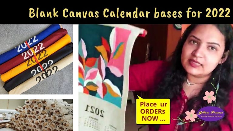 NEW product – 2022 Blank Canvas CALENDAR Bases – For NEW YEAR DIYs, gift ideas