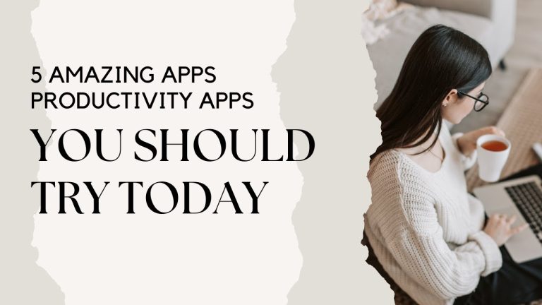 5 Productivity apps you should try out today!!!!