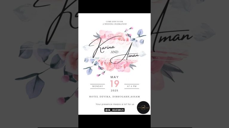 Invitation card || Digital Invite || #weddinginvitationvideo