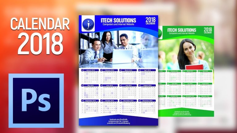 How To Design a 2018 Calendar in Photoshop CS6 | Tutorial