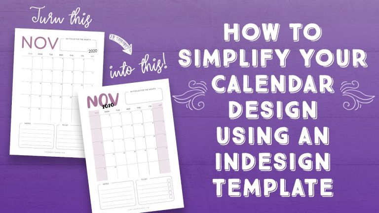 How to Simplify Your Calendar Design Using an InDesign Template
