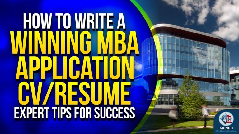 How To Write A Winning MBA Application CV/Resume: Expert Tips For Success | Aringo.com