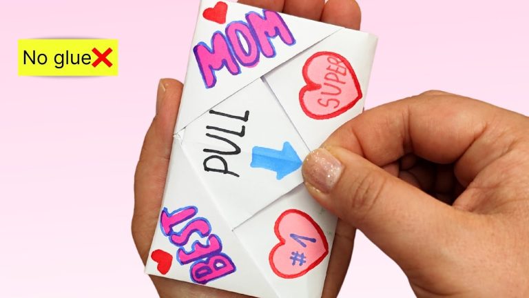 DIY – SURPRISE MESSAGE CARD FOR MOTHER'S DAY | Pull Tab Origami Envelope Card | Mother's Day Card