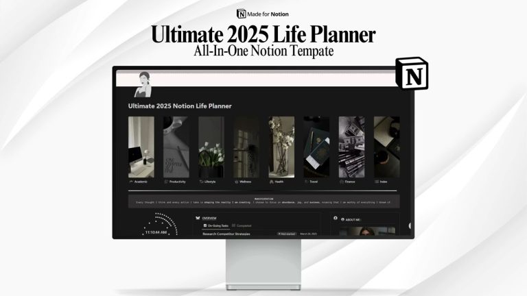 Inside the Ultimate 2025 Life Planner – All-In-One Version (Notion Template Tour)