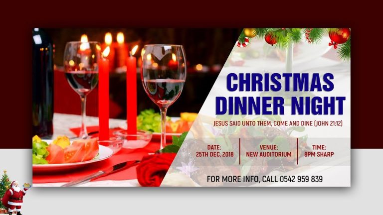 CHRISTMAS INVITATION/TICKET Card Design For Free | Photoshop Tutorial