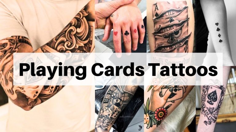 Card tattoo designs | Poker card tattoo | 3D Playing cards tattoo designs | Lets style buddy