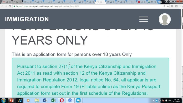 Kenya – Omba Pasipoti (Apply for Passport) – Kswahili Mushenee