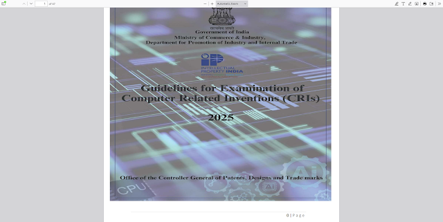 Draft Computer Related Inventions (CRI) Guidelines, 2025.