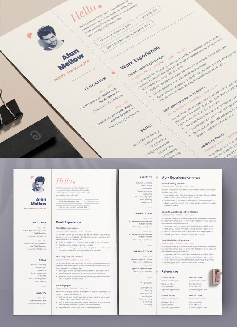 25 Best CV / Resume Templates with Cover (Free & Paid)