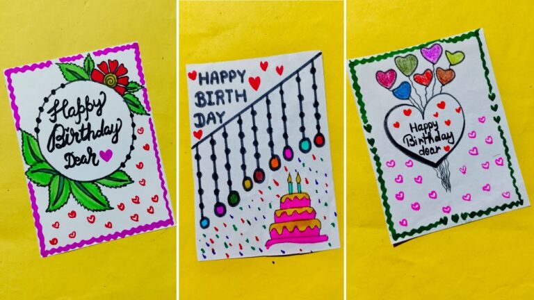 3😍 WHITE PAPER 😍 Birthday Card Making | Card Banane Ka Tarika | DIY Cards 2025 | Happy Birthday Card