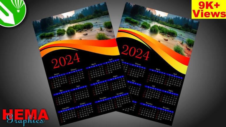 Coreldraw Tutorial – How To Make Calendar Design 2024 in Coreldraw