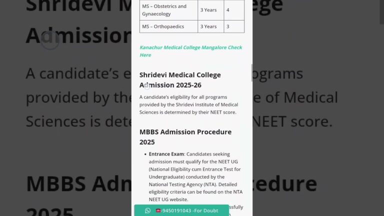 Shridevi Medical College Tumkur Best College Admission, Course, Fees, Cut off etc.2025..