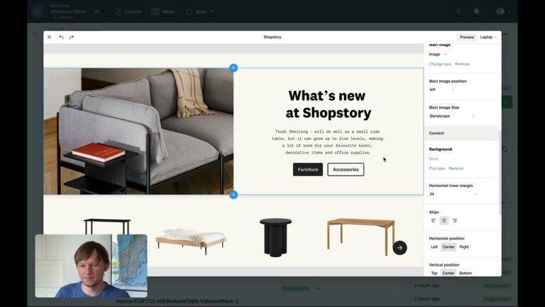 Shopstory Demo and Walkthrough (Visual Builder for Ecommerce inside Contentful CMS)