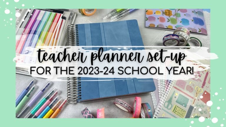 TEACHER PLANNER SET-UP! 📒 | ideas for the 2023-24 in the erin condren TLP | tattooed teacher plans