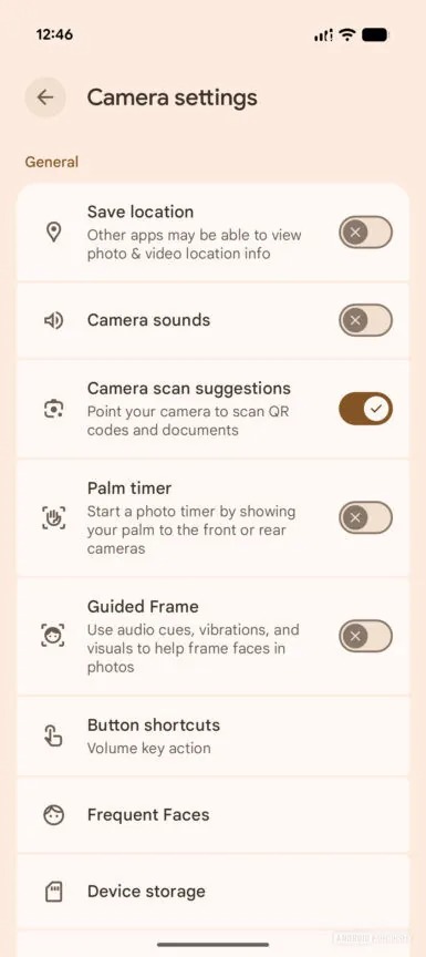 Android 16 is sprucing up the Pixel Camera app with a slick new look