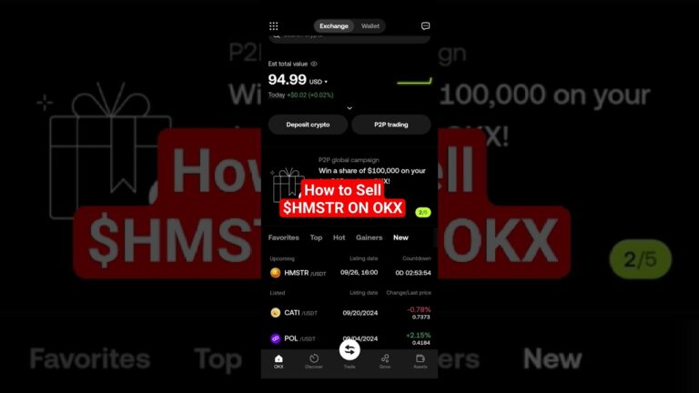 How to Sell Hamster Kombat $HMSTR tokens (Coin) on OKX App #hamsterkombatairdrop #okx #hamsterkombat