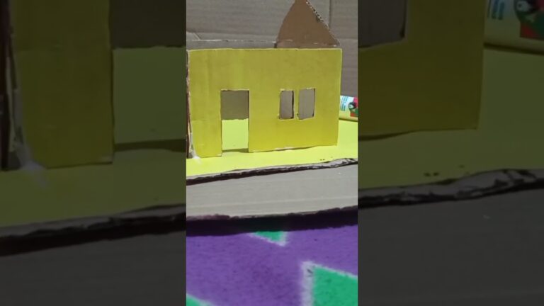 Village Design Card Board Small House #cardboardcraftidea #shortsvideo #shorts