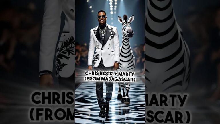 Celebs Walk the Runway with Their Cartoon Characters 😳🔥 #AnimatedCartoon #Celebrity #AiArt #Ai