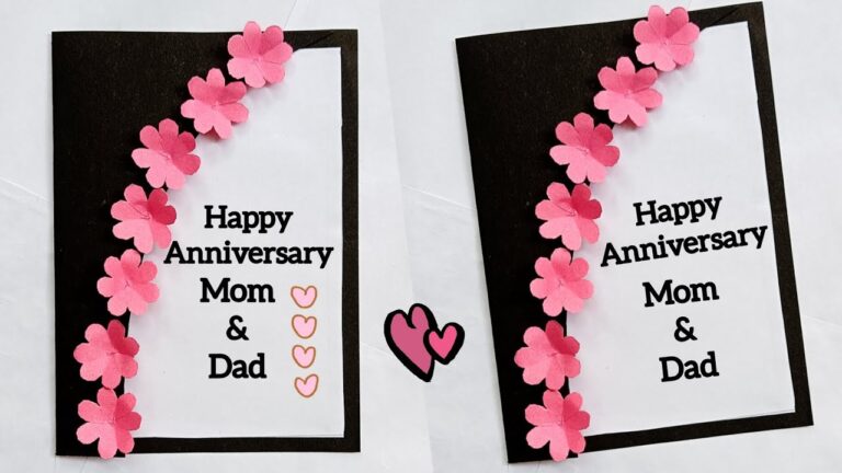 Happy anniversary greeting card / anniversary card / Easy greeting gift card / gift idea for parents