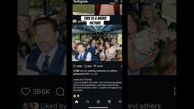 Sydney Sweeney and Glenn Powell sitting in a bus… smh #celebrity #news #marriage #bad #photoshop