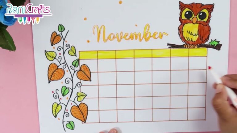 DIY –  NOVEMBER Calendar – Bullet journal, decoration, organization ideas.
