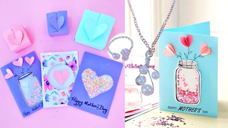 6 DIY AMAZING MOTHER'S DAY GIFT IDEAS YOU WILL LOVE – GIFT CARDS, HEART BOX and JEWELRY