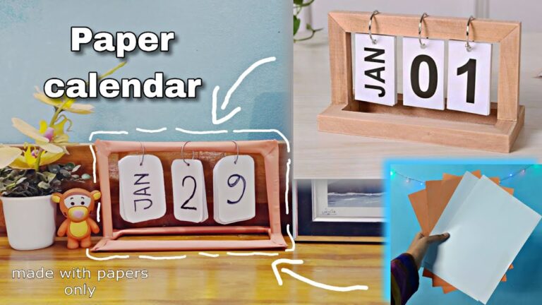 I tried to make the viral Pinterest Wooden Calendar with papers…