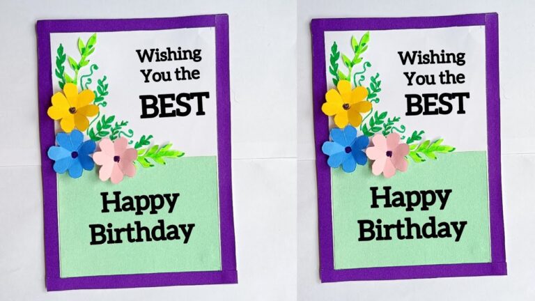 Happy birthday card / birthday greeting card/ flower / gift ideas / paper craft