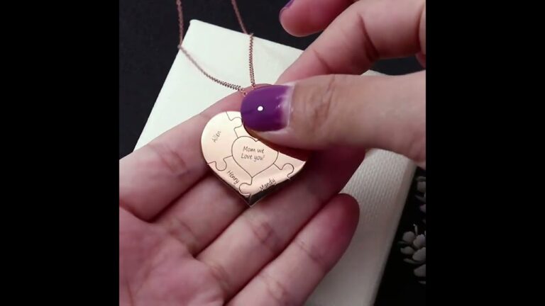 Personalized Heart Puzzle Necklace(Mothers Day Gift Ideas)