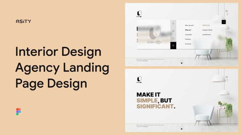 Interior Design Agency Landing Page Designing 🏠