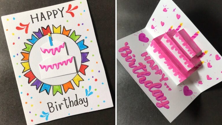 5 Cool B-day Card Ideas😱| Easy Card Ideas | #art #drawing #diy #diycard #artandcraft #youtubeshorts