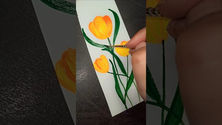 Bookmark 🌟 #youtubeshorts #viralshort #art #bookmark #bookmarkshorts #bookmarkart #flowers #tulip