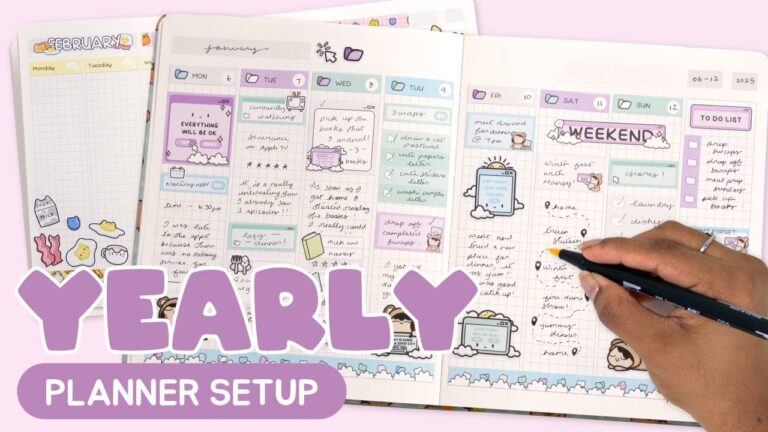 ₊˚ ✒️The Ultimate Guide to Setting Up Your Yearly Planner📓₊˚ | Hubman and Chubgirl