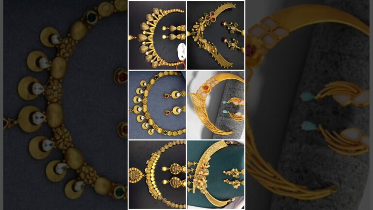 Gold necklace designs for women #necklacedesigns #necklace #goldjewellery #viralvideo