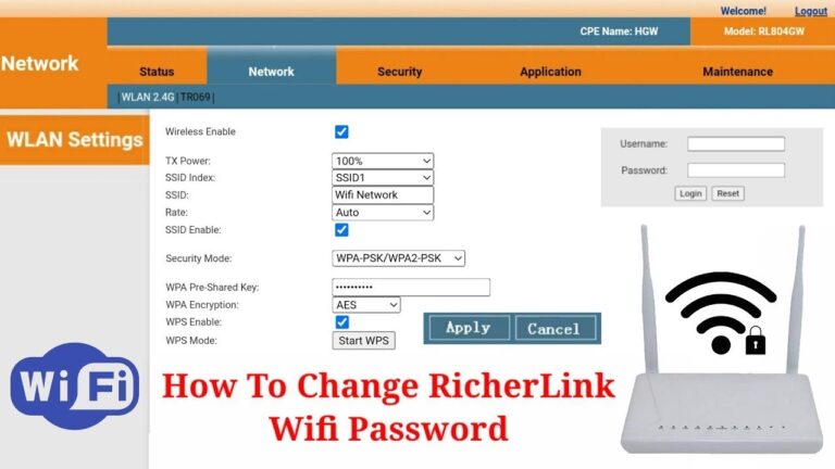 How To Change Webserfer RicherLink Wifi Password | How To Change Sky.Com Wifi Password