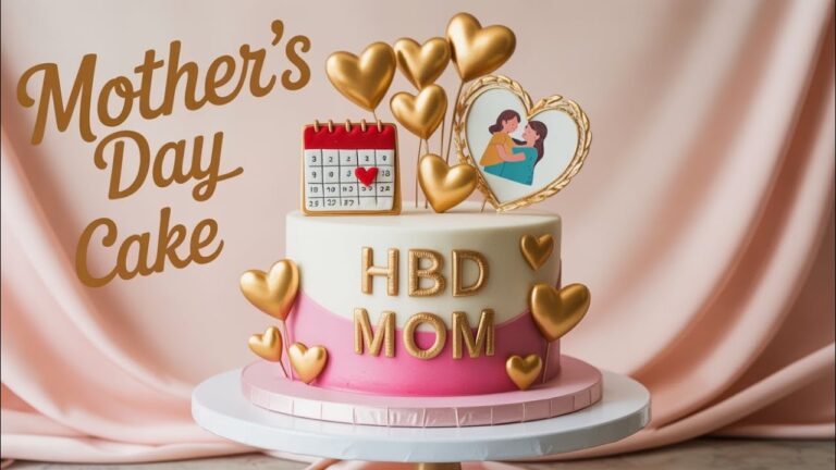 "Beautiful Mother's Day Cake Design | Heartfelt Cake for Mom | HBD Mom Cake Idea 2025"
