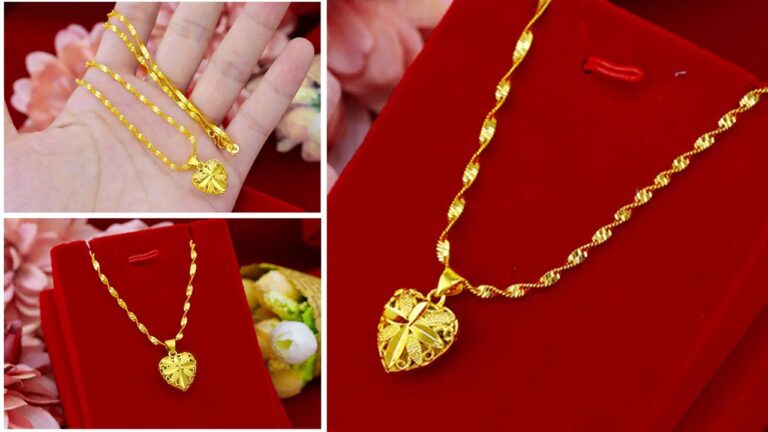 Amazing Girls Necklace | Gold Plated Heart Shaped Love Pendant Necklace For Woman