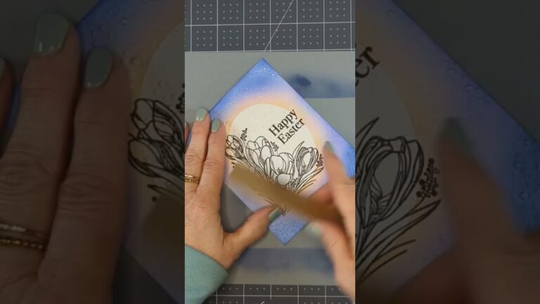 🐰Easy Easter Card using Sandpaper for a COOL technique #shorts #craft #diy