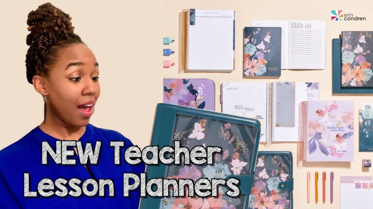 2024 2025 NEW Erin Condren Teacher Lesson Planner Bold Blooms Planner Design