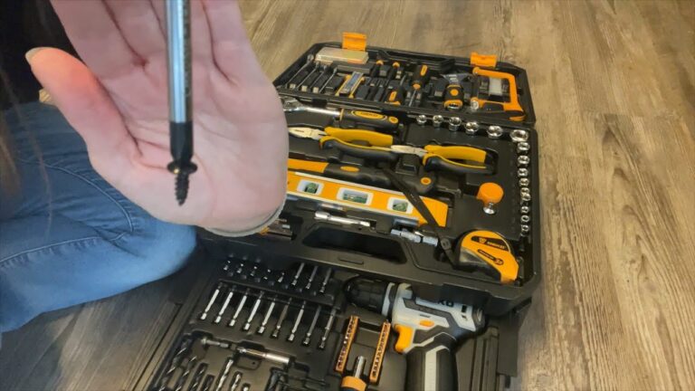 Tool Kit Box Drill Set：DEKOPRO Home Mechanic Toolbox with 12V Power Cordless Drill | See Up Close!